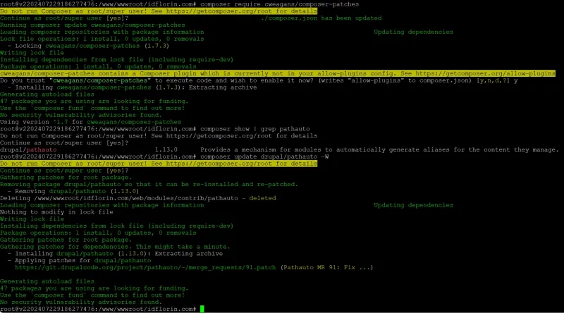 Patch to a Drupal 11 Module Using Composer