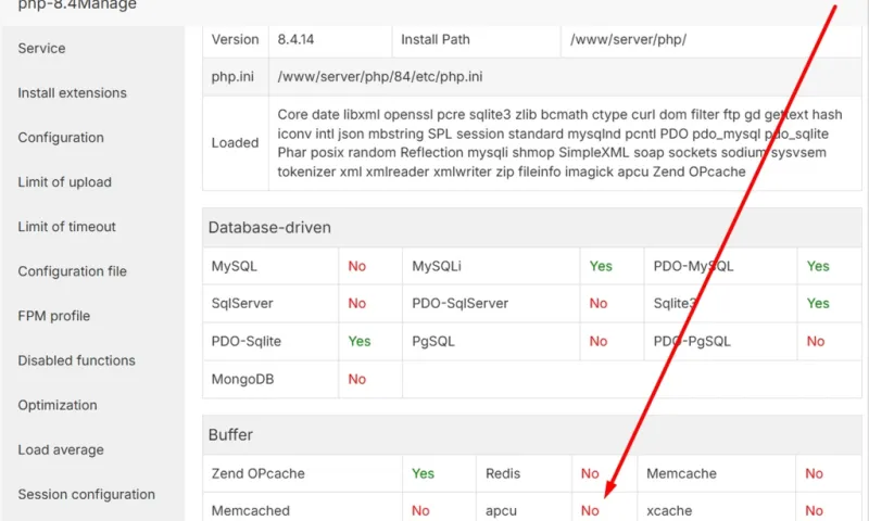 Manually Install APCu for PHP 8.4 in aaPanel (Ubuntu 22.04)