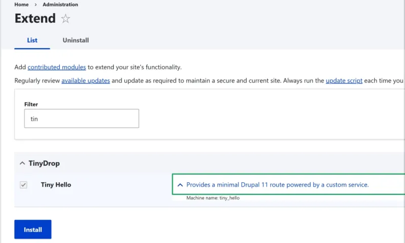 How to Build a Minimal Drupal 11 Module from Scratch