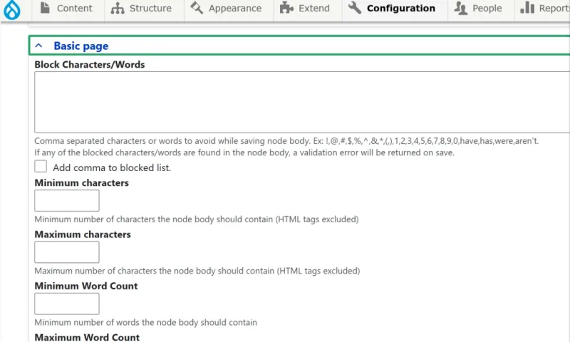 Node Body Validation